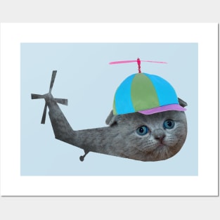 Copter Cat Posters and Art